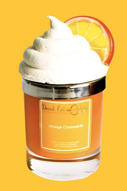 *Candle - Decorative Lid Orange Cream