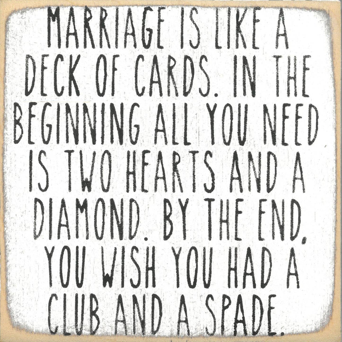 Sayings - wood block - Deck of Cards