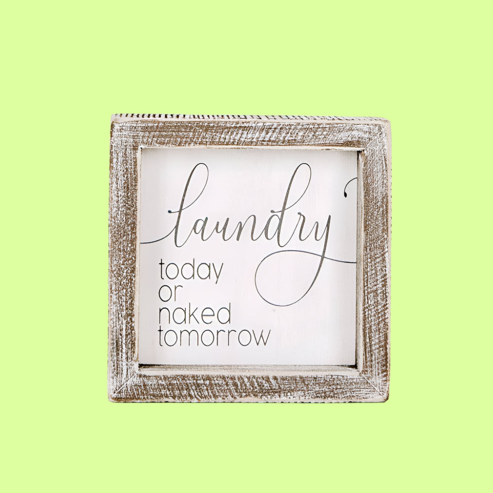 Sign - Framed Laundry/naked