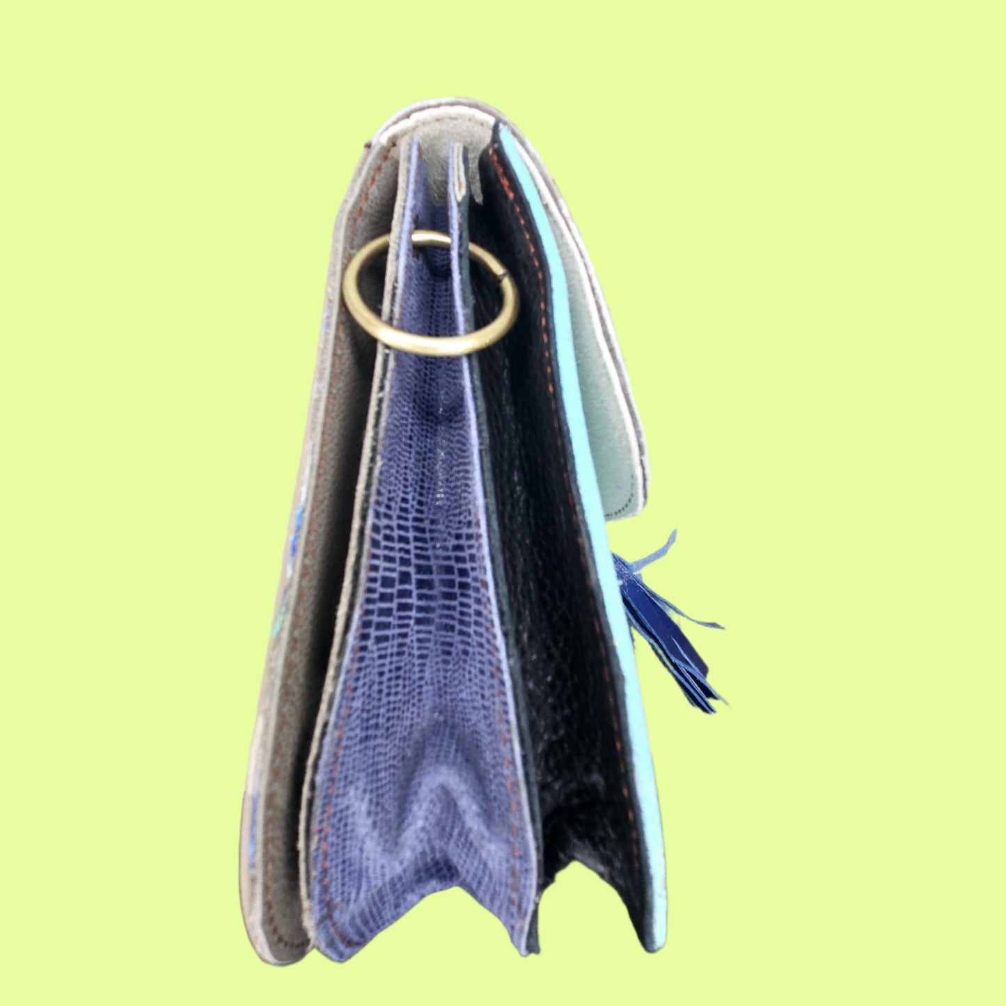 Bag - Lena Crossbody tassel - gy/aq/print