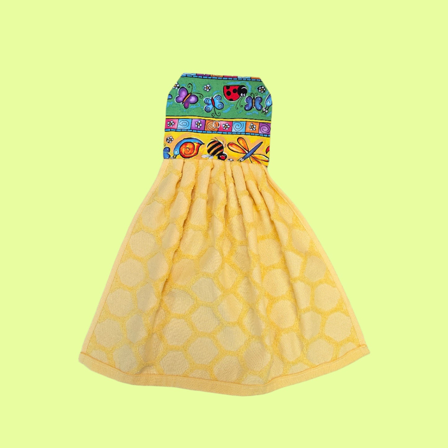 Hand Towel - Handmade by Rosemary - Dragonflies Bees