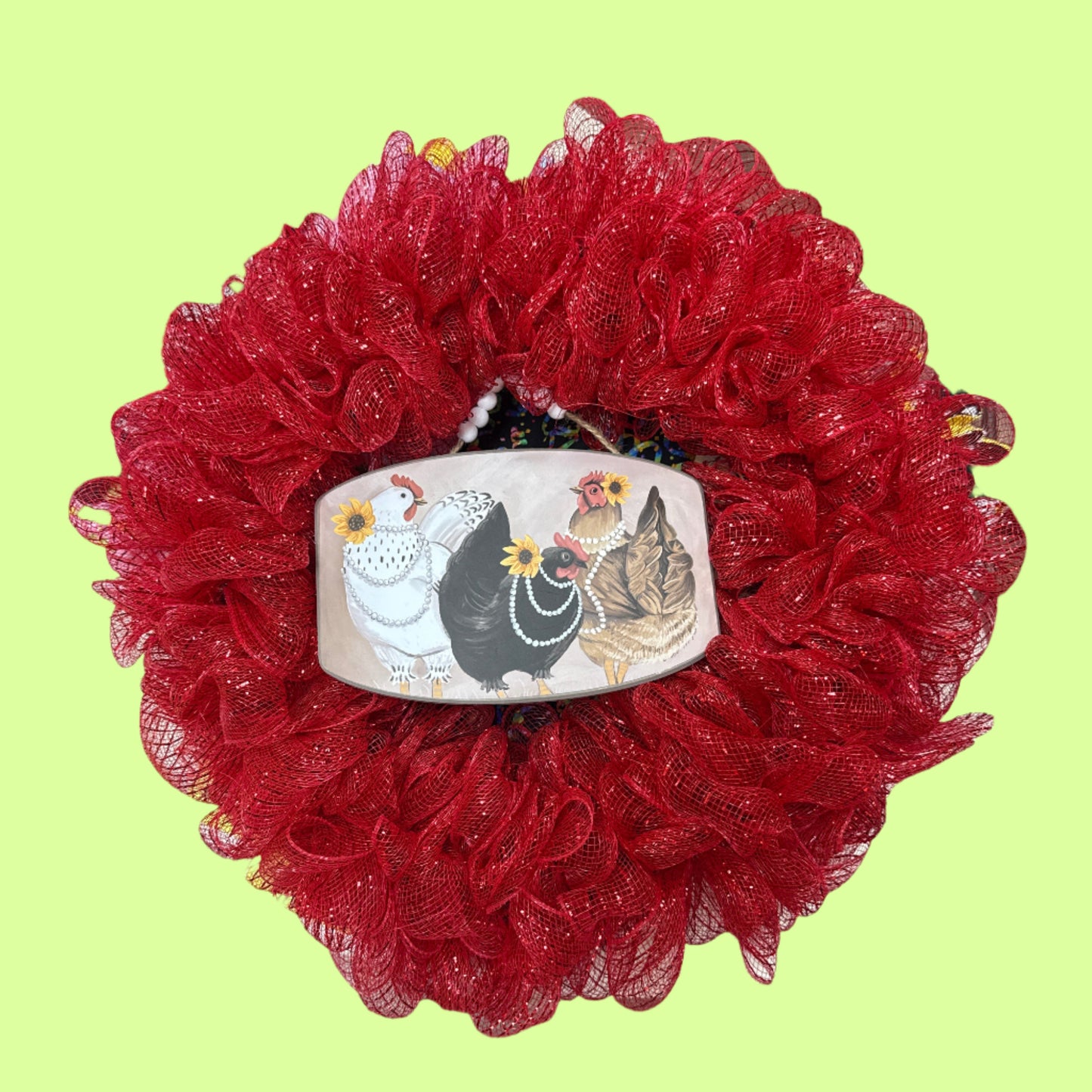 *Wreath - Red w Turkey by Bear
