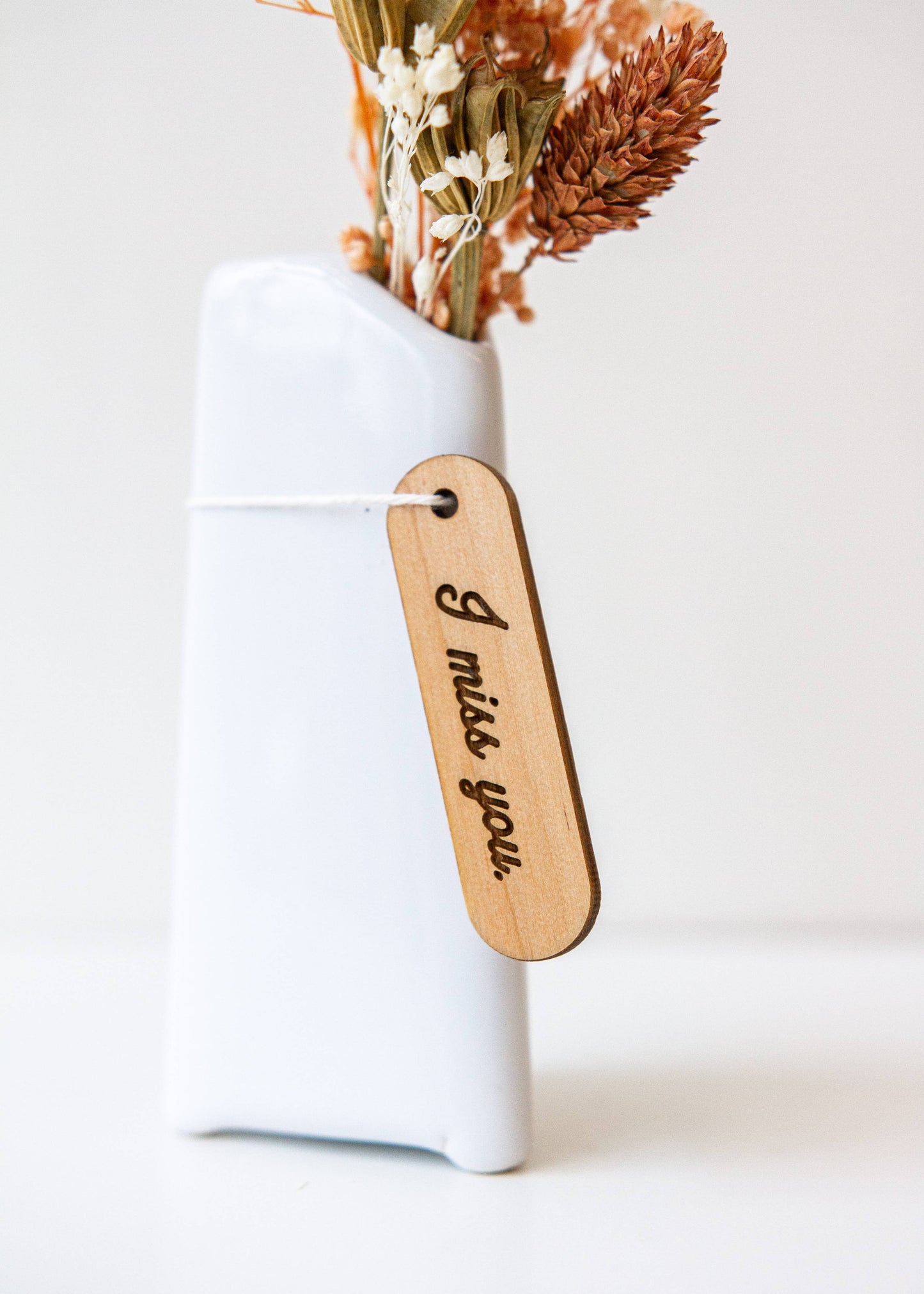 Wood Mini Gift Tag with Loop: Best Wishes