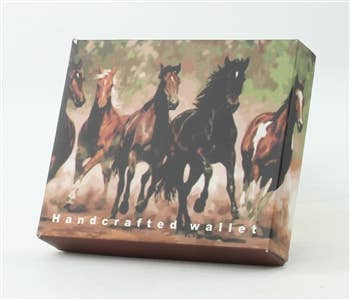 Wallet - Wild Horses Vegan Leather Bi-Fold