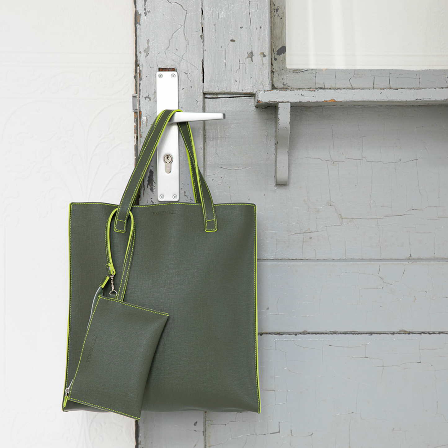 Bag - Tote with pouch 'moss'