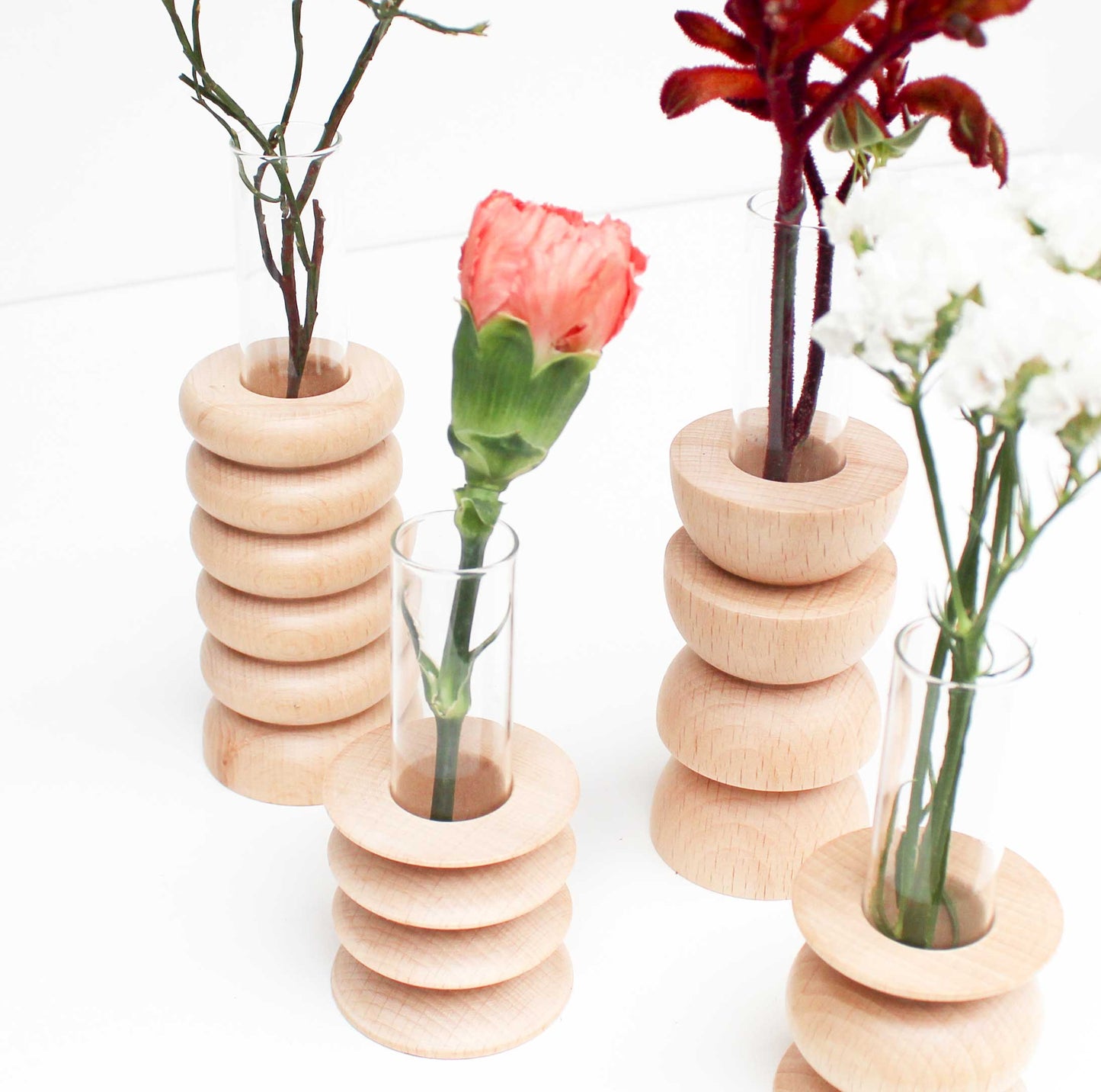 Vase - Totem Wooden stacked rings