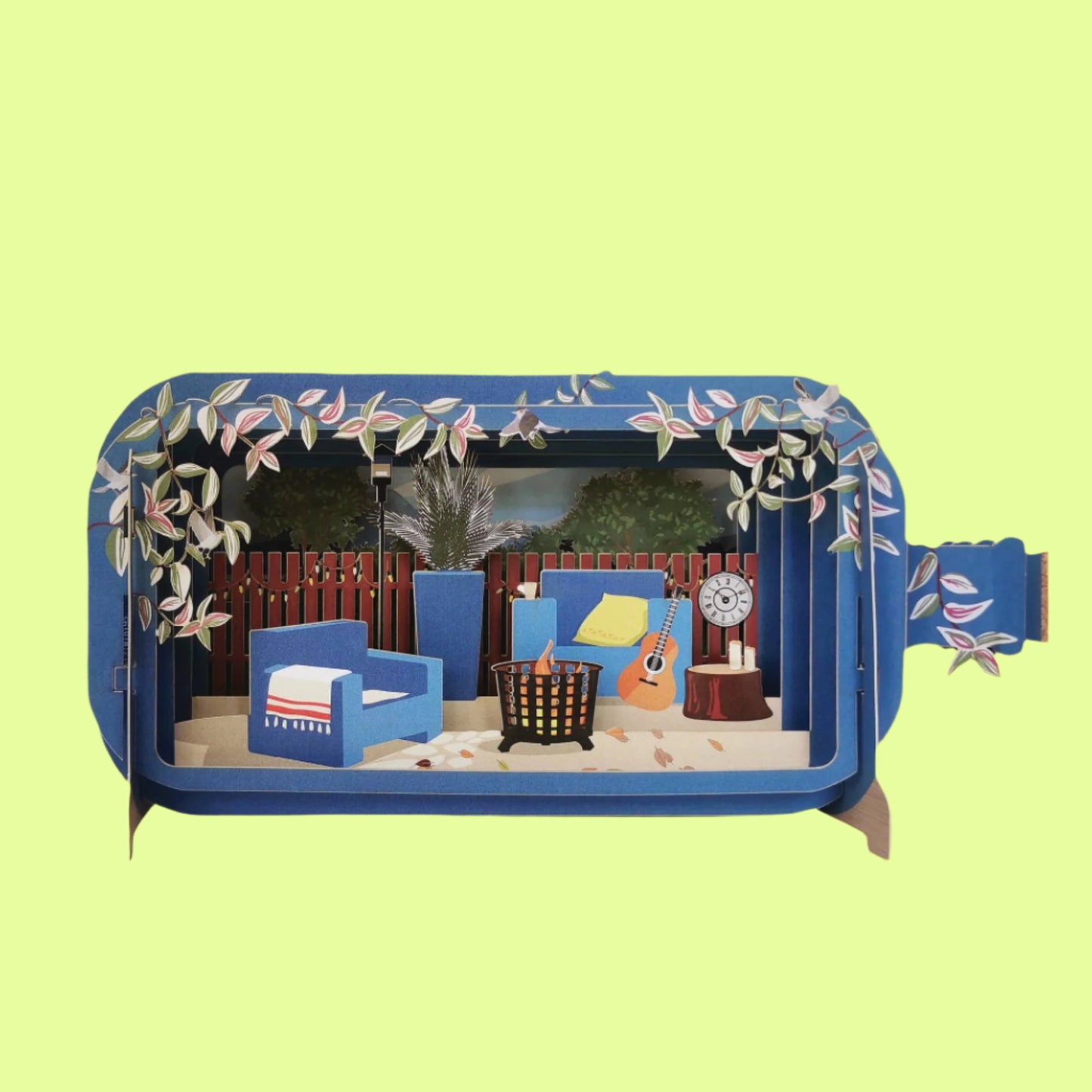 Greeting Card - Message in a Bottle Pop Up Patio Set