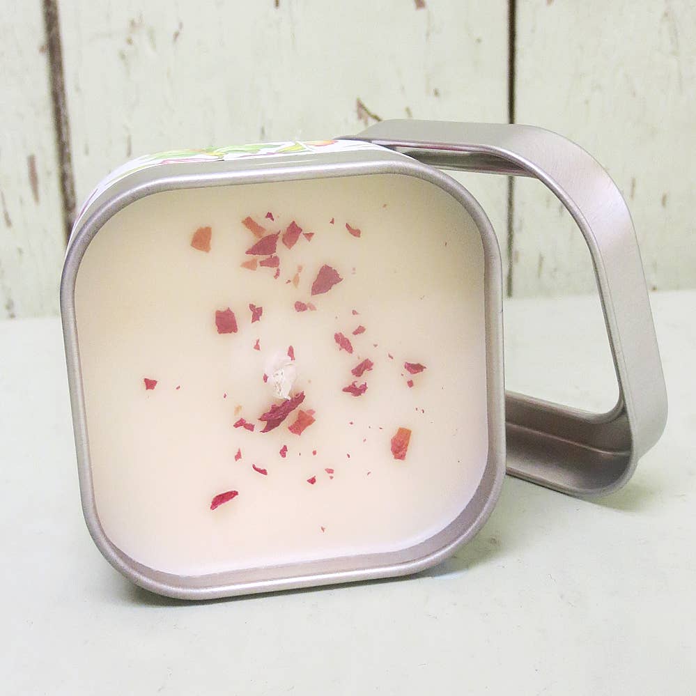 Candle - sq tin Magnolia 4oz