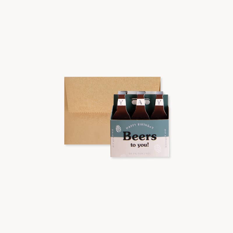 Greeting Card - Beers to You Pop-Up