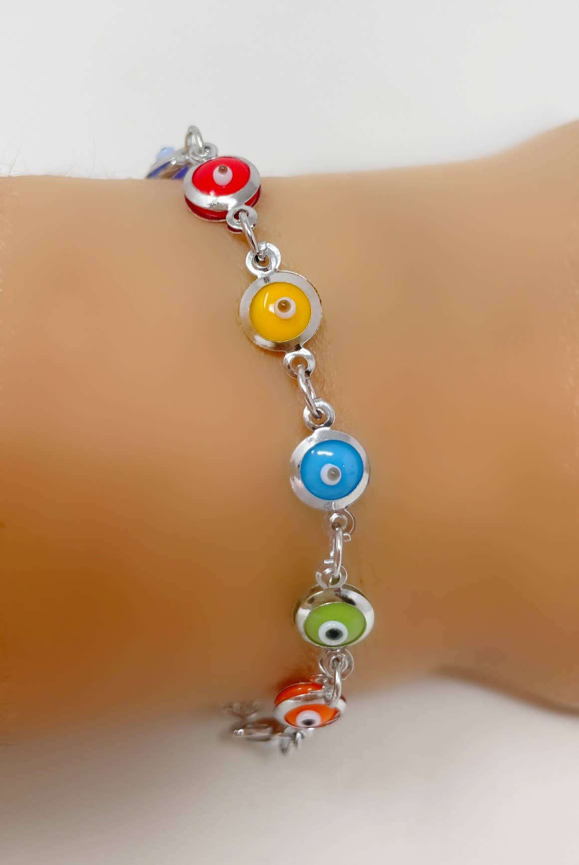 Bracelet - Rainbow Evil Eyes