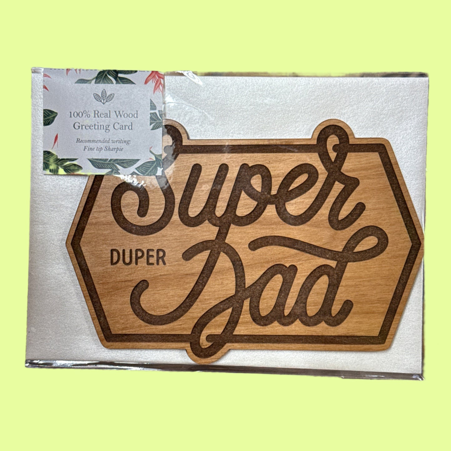 Greeting Card - Wood - Supa Dupa Dad