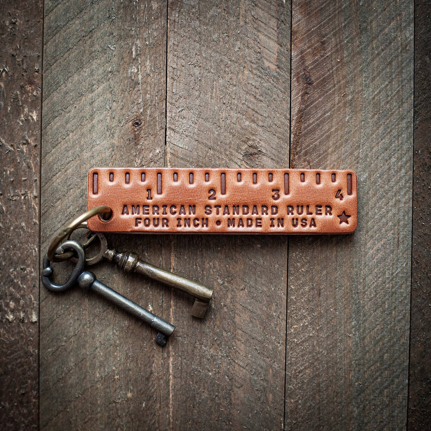 Keychain - Leather Pocket Ruler