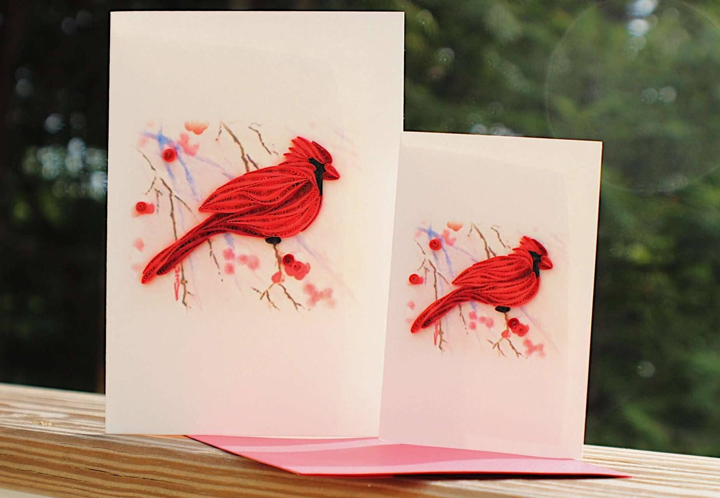 Greeting Card - Quill Cardinal (Mini)