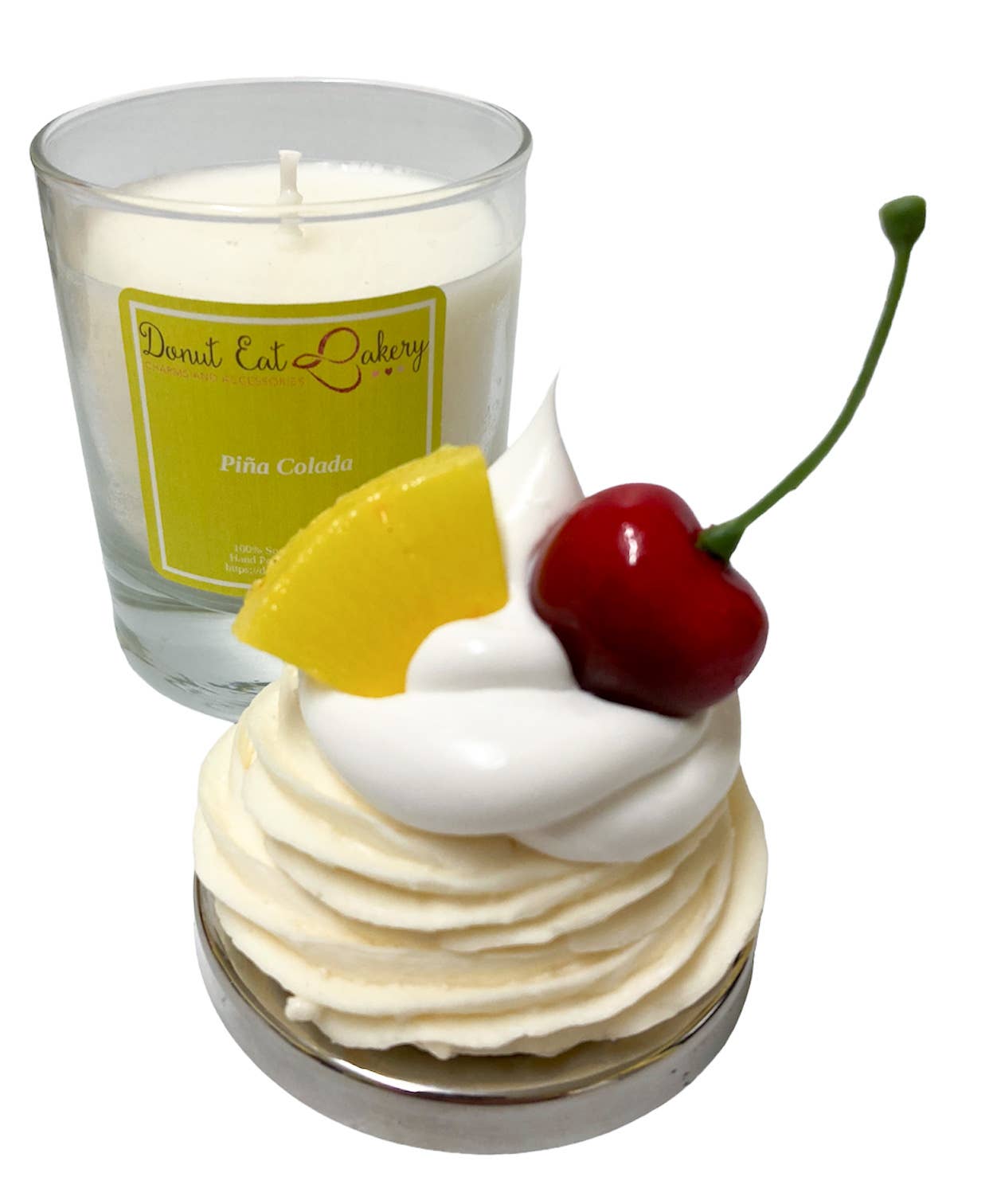 *Candle - Decorative Lid Pina Colada Cupcake