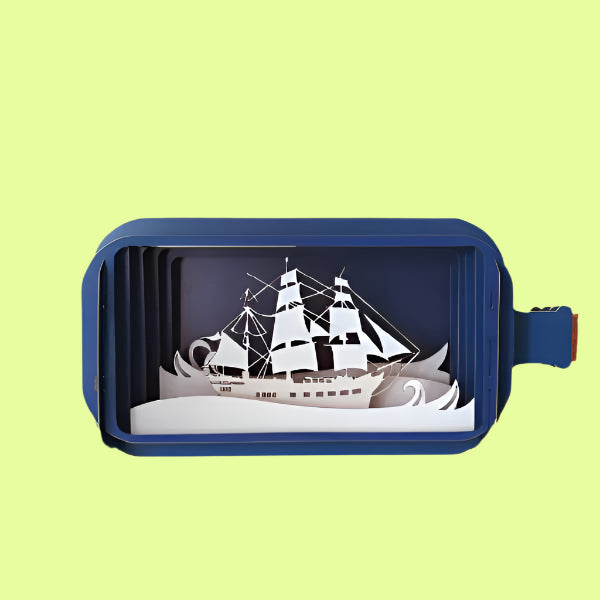 Greeting Card - Message in a Bottle Pop Up Ships