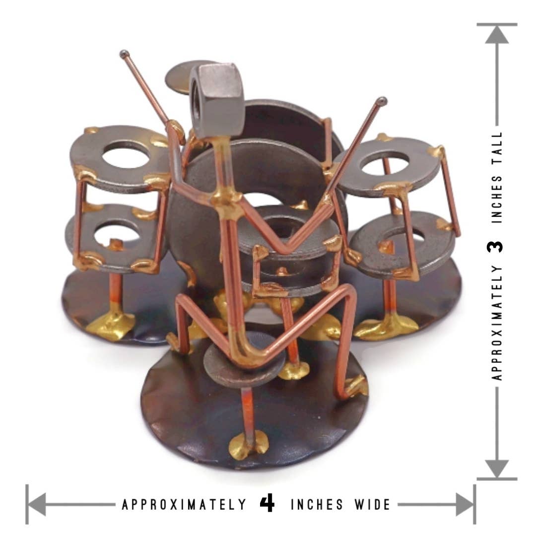 Metal Figurine - Drum Set
