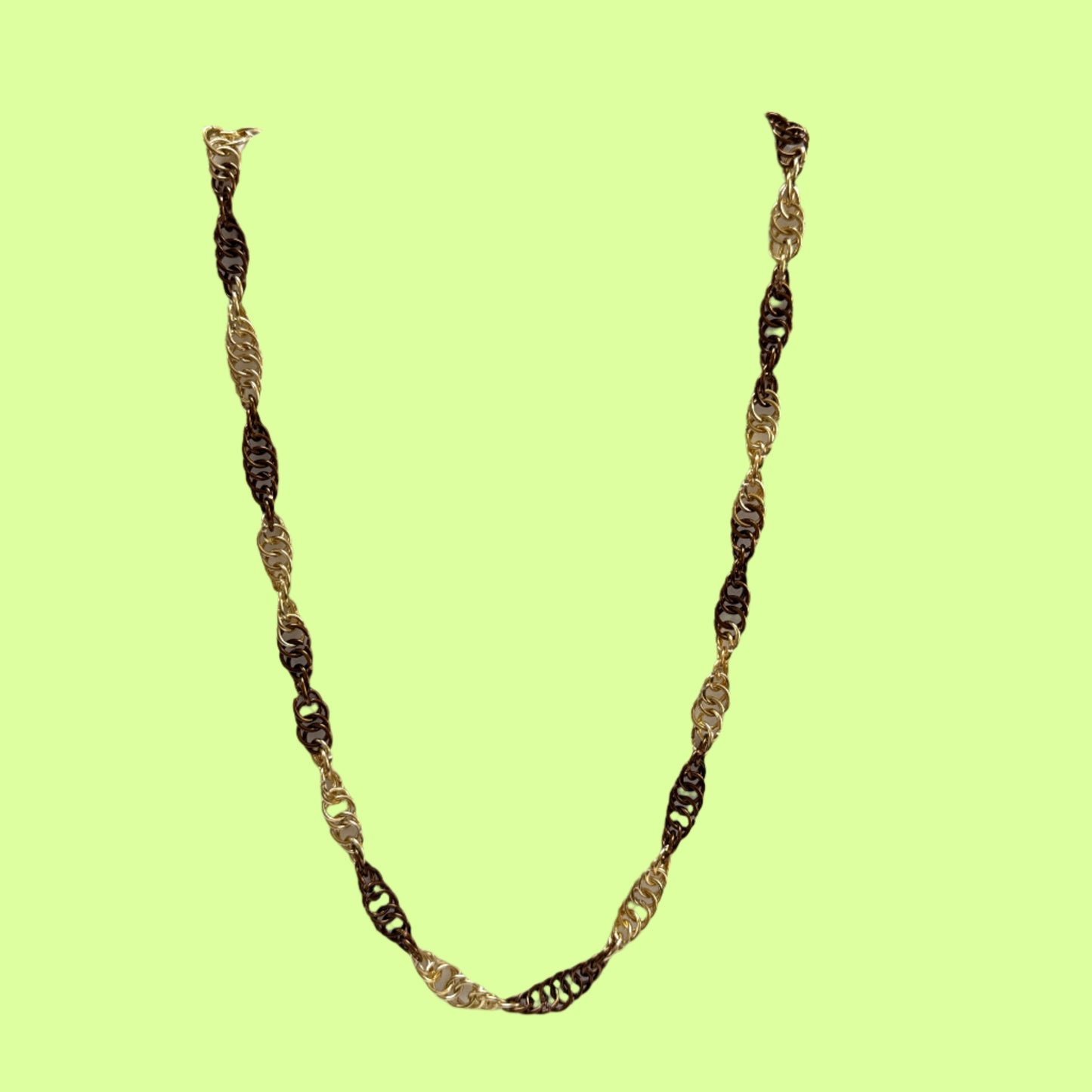 Necklace - Choc/Gold DNA by McNorcan Creations