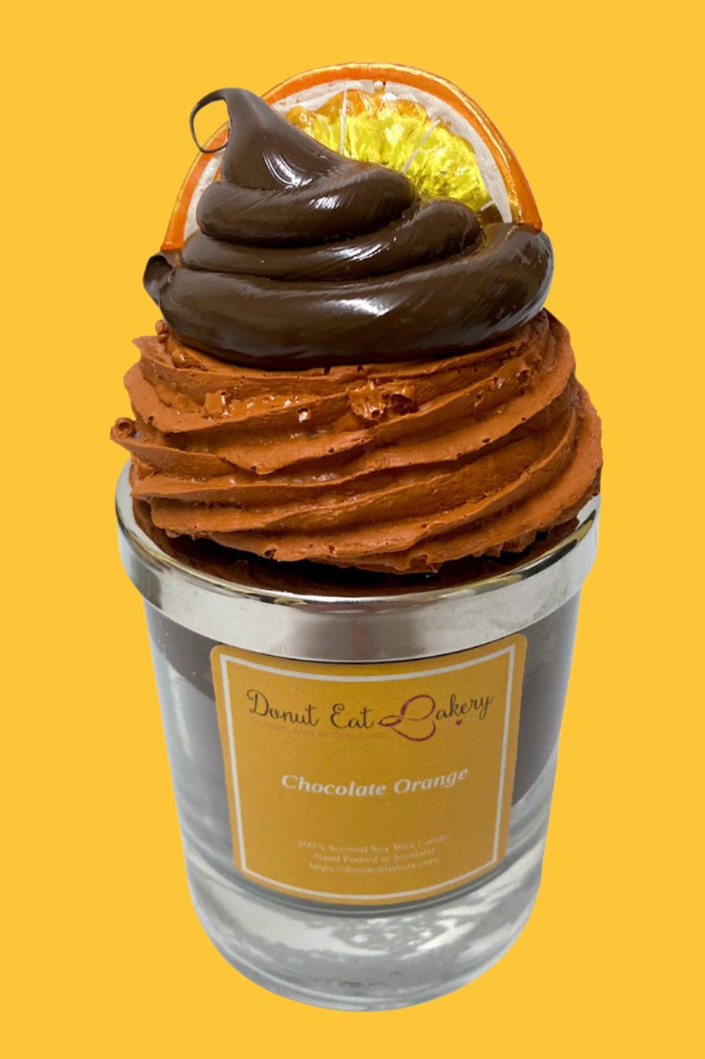 *Candle - Decorative Lid Chocolate Orange Cupcake