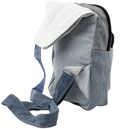 Bag - Upcycled jeans sling backpack
