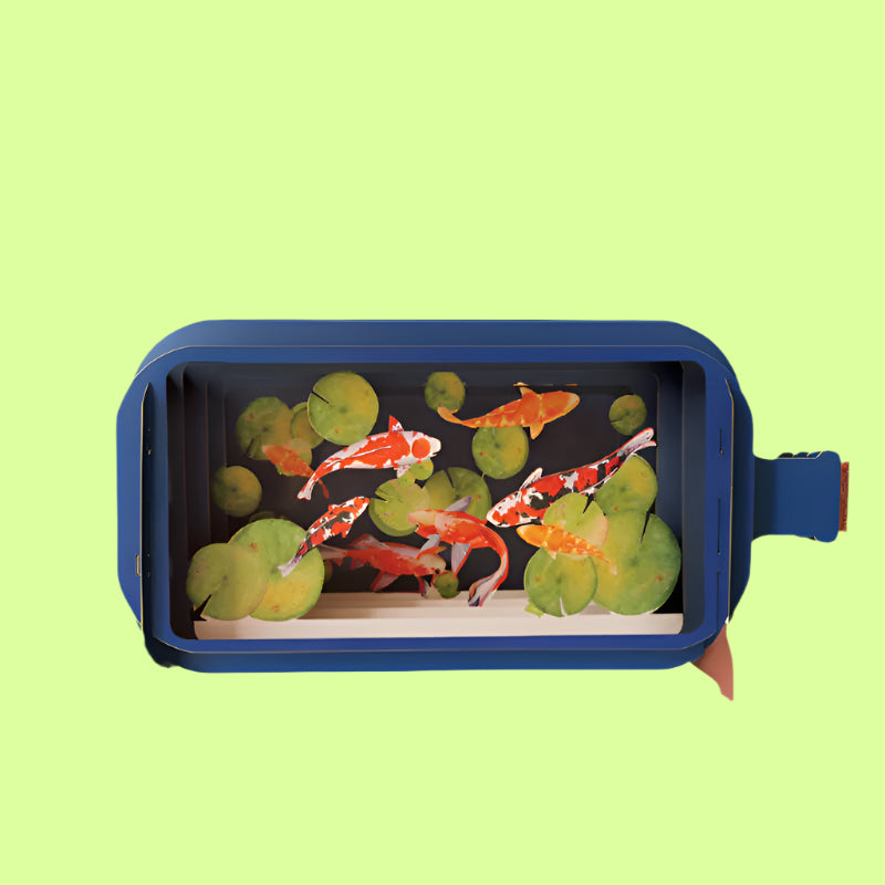 Greeting Card - Message in a Bottle Fish Pond