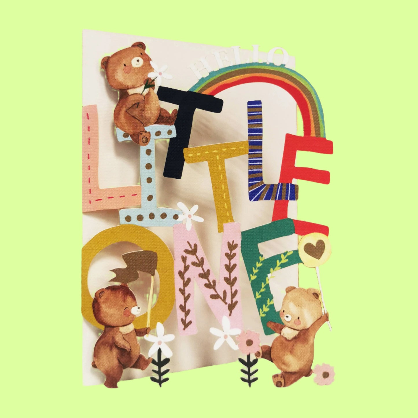 Greeting Card - Little one cut-out