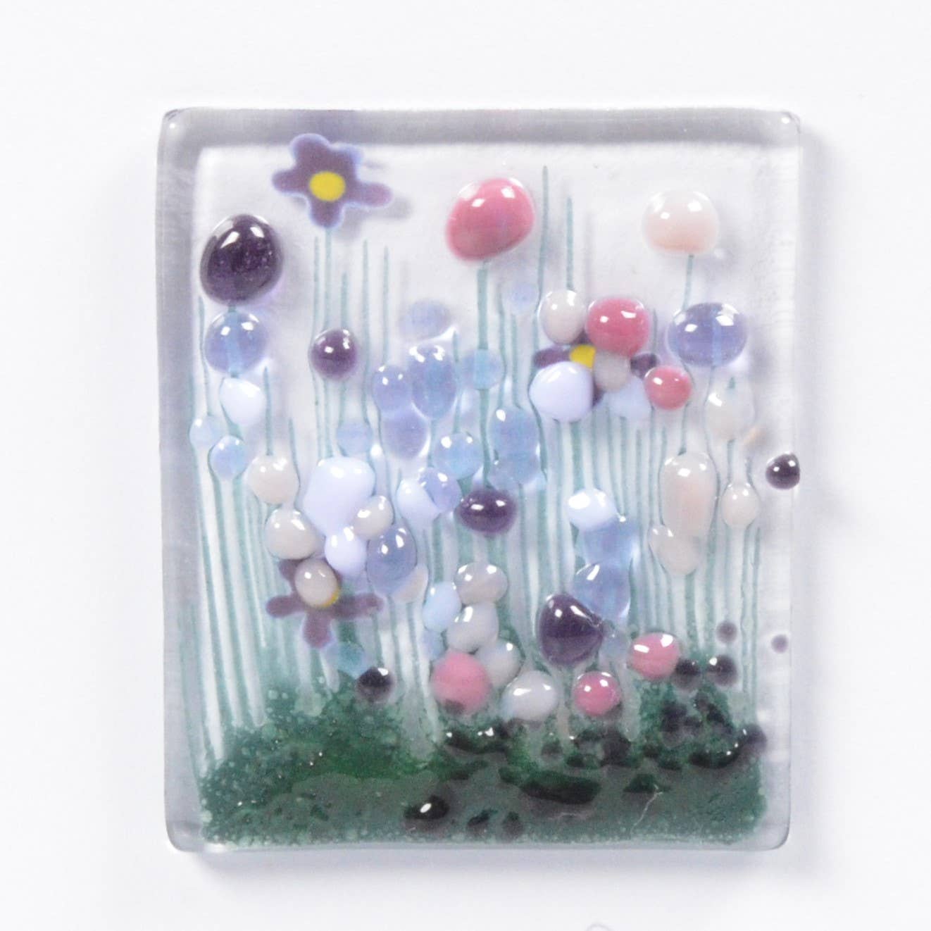 Greeting Card - Handmade Fused Glass - Violet