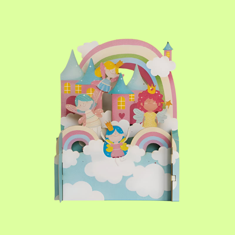 Greeting Card -Kids pop up card - Fairies & Castles