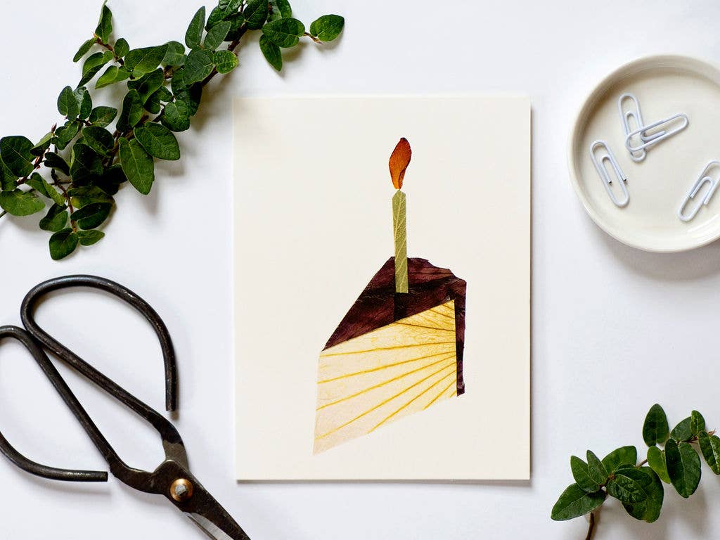 Greeting Card - Cake Slice w candle