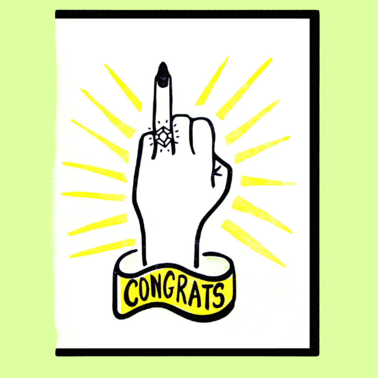 Greeting Card - Congrats engagement finger
