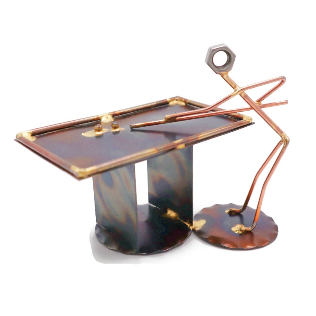 Metal Figurine - Pool Table w/1 player