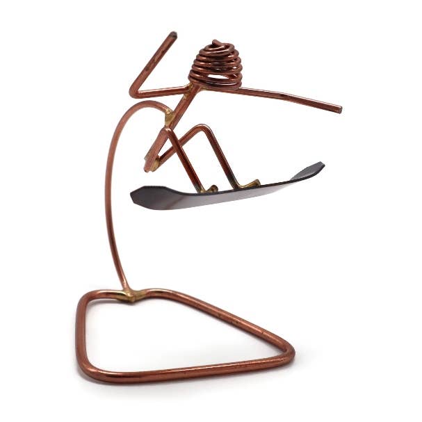 Metal Figurine - Snowboard Jumping