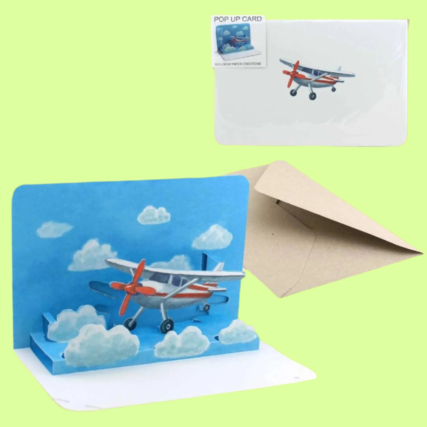 Greeting Card - Pop up Plane