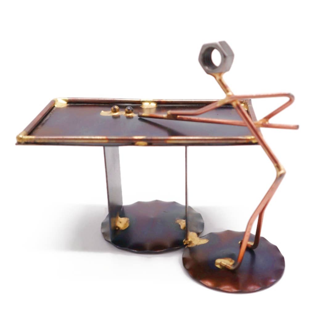 Metal Figurine - Pool Table w/1 player