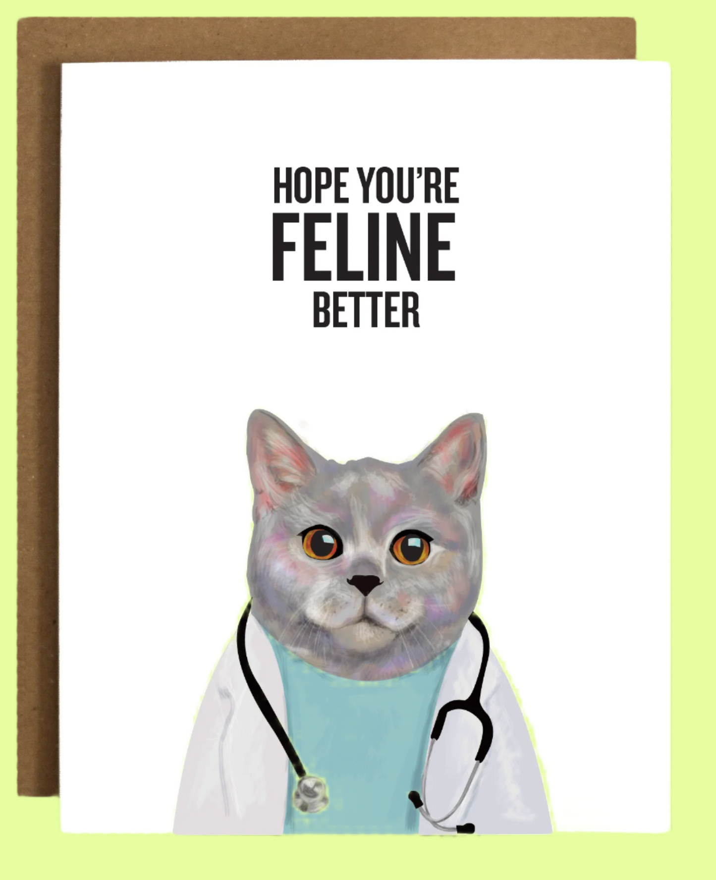 Greeting Card - Feline Better