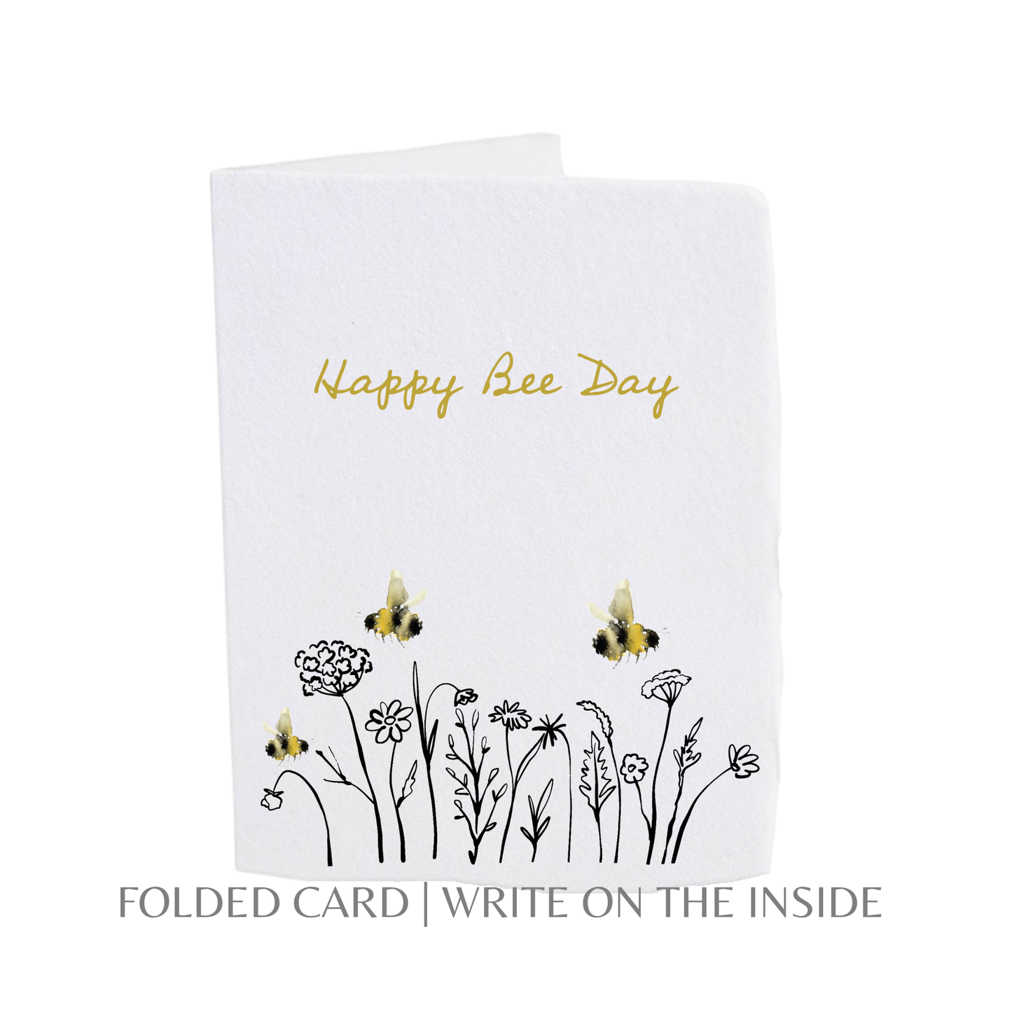 Greeting Card - folded - Happy Bee Day