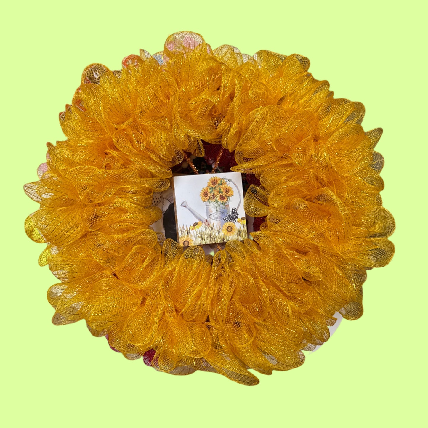 *Wreath - Yellow/Gold w sunflowers by Bear
