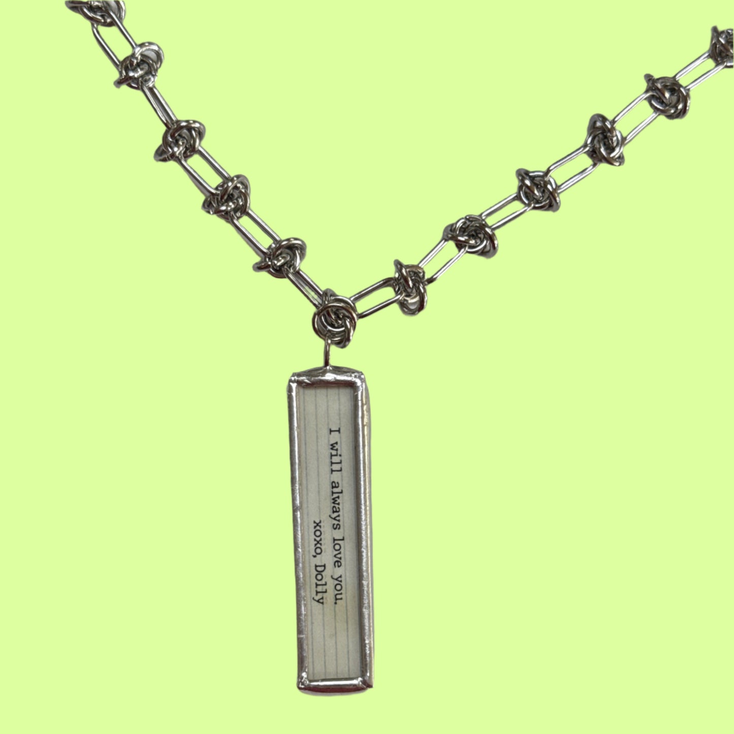 Necklace - I will always love you on barb chain