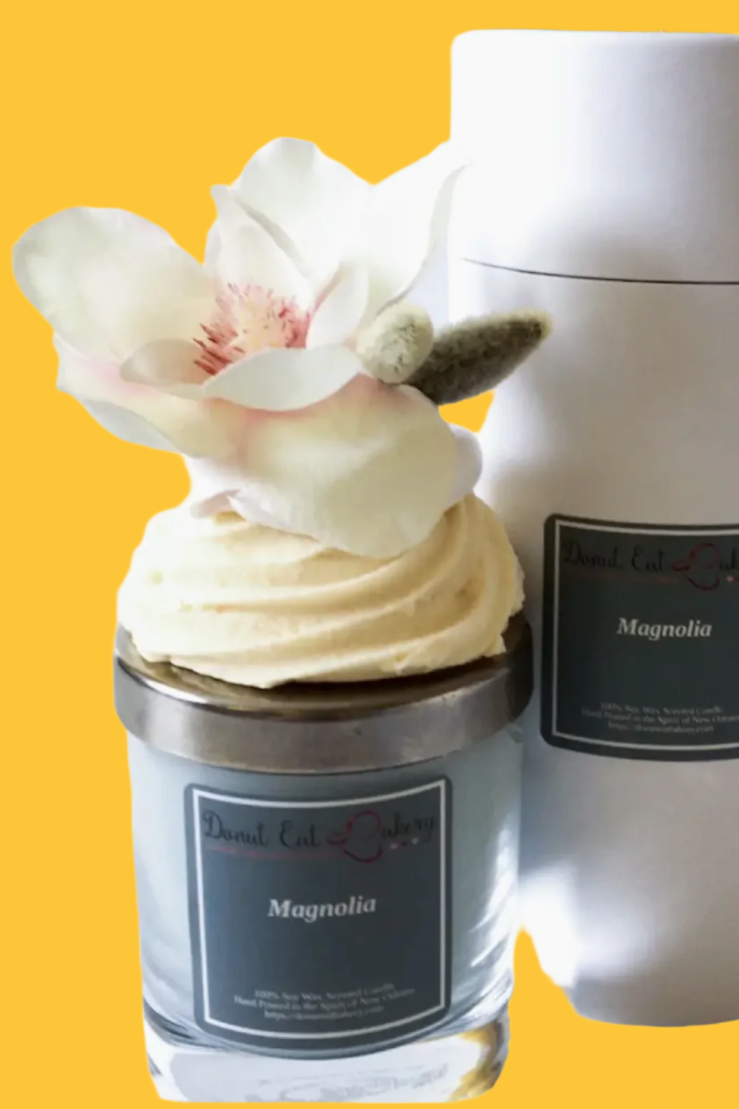 *Candle - Decorative Lid Magnolia