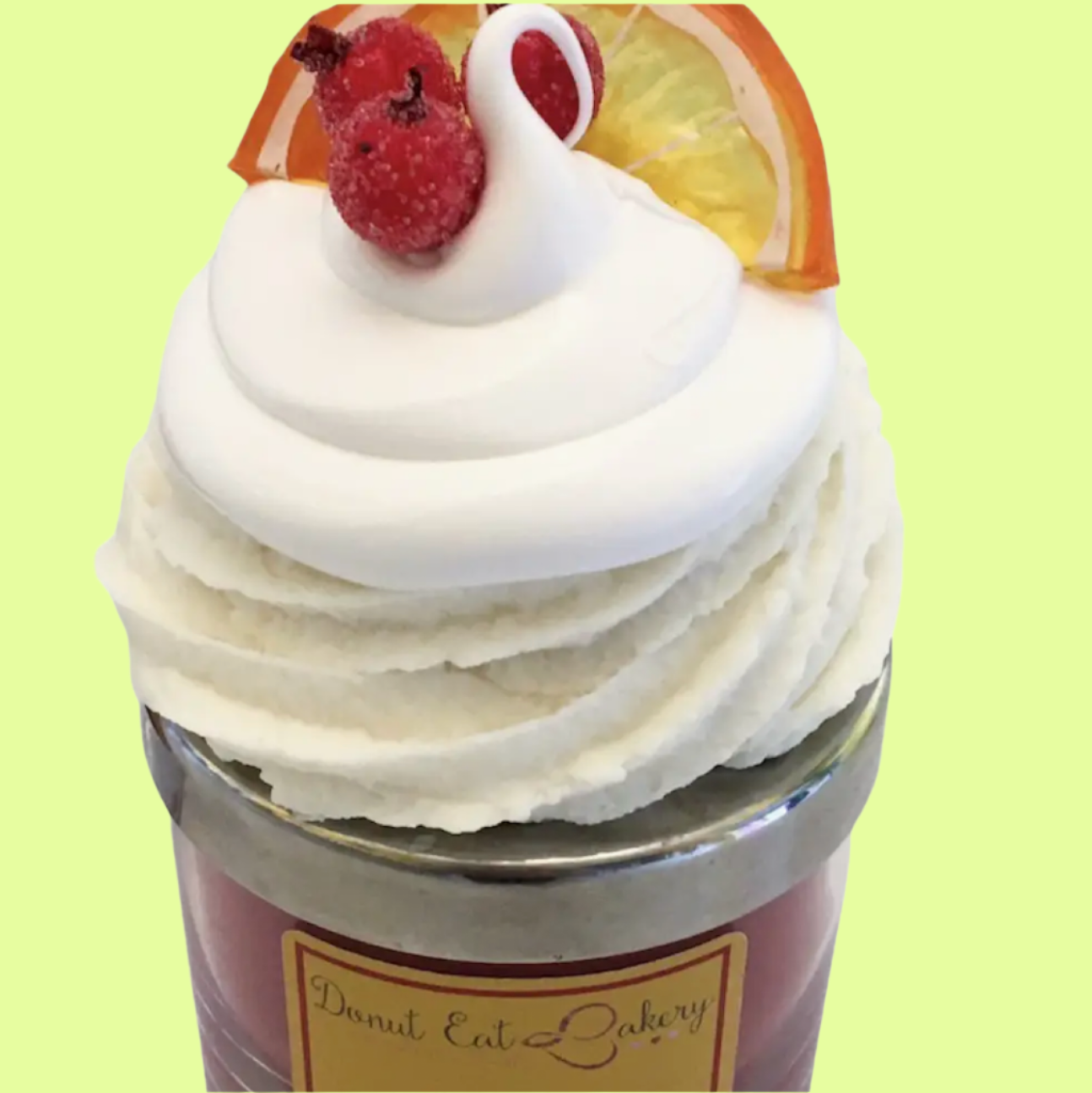 *Candle - Decorative Lid Cranberry Orange Cupcake