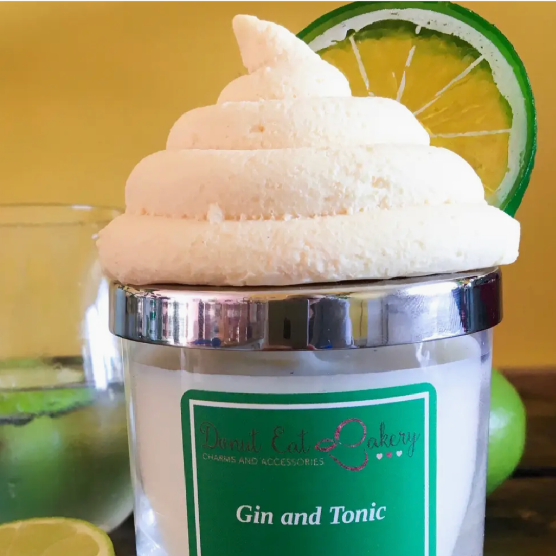 *Candle - Decorative Lid Gin & Tonic Cupcake