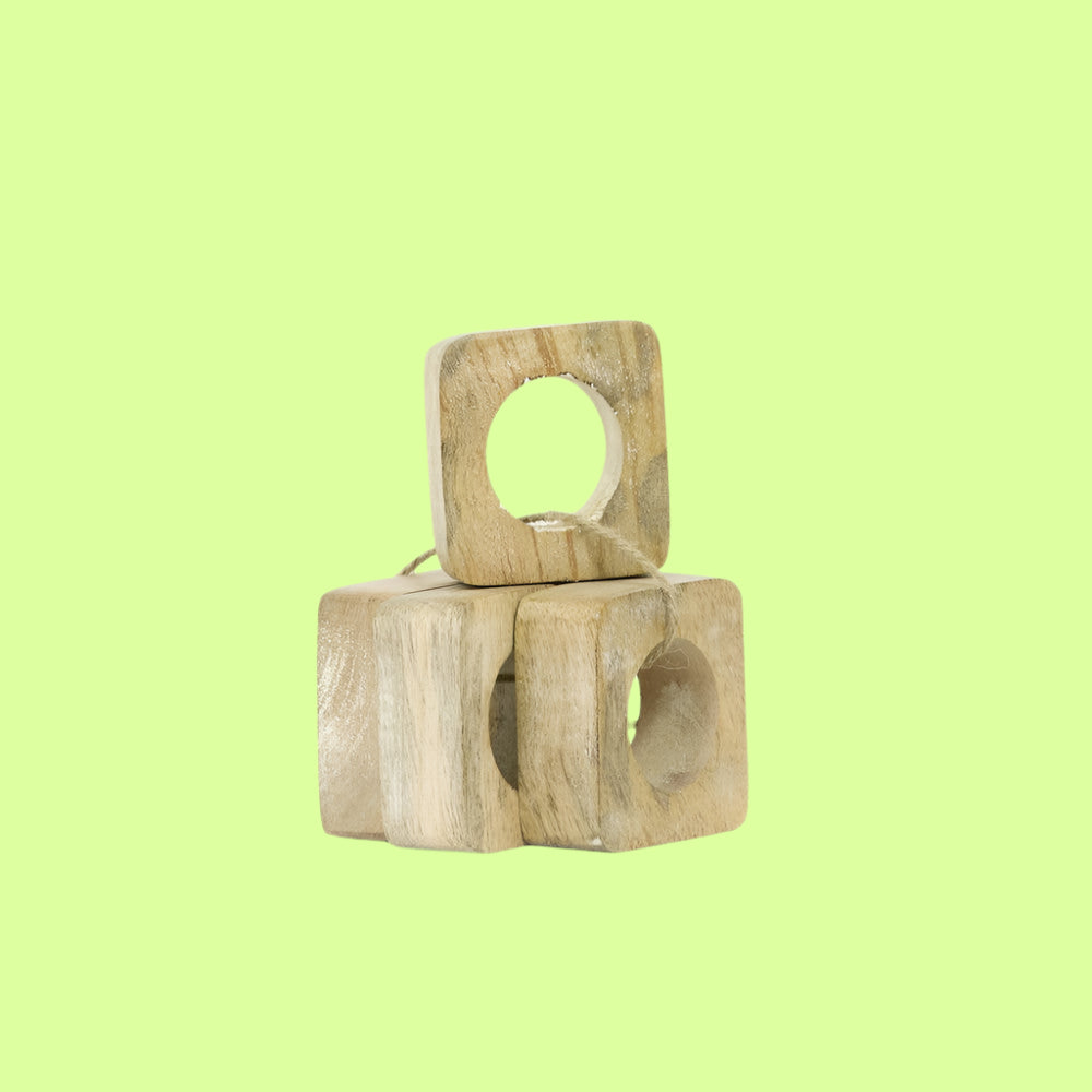 Napkin Rings - Set 4 Mango wood