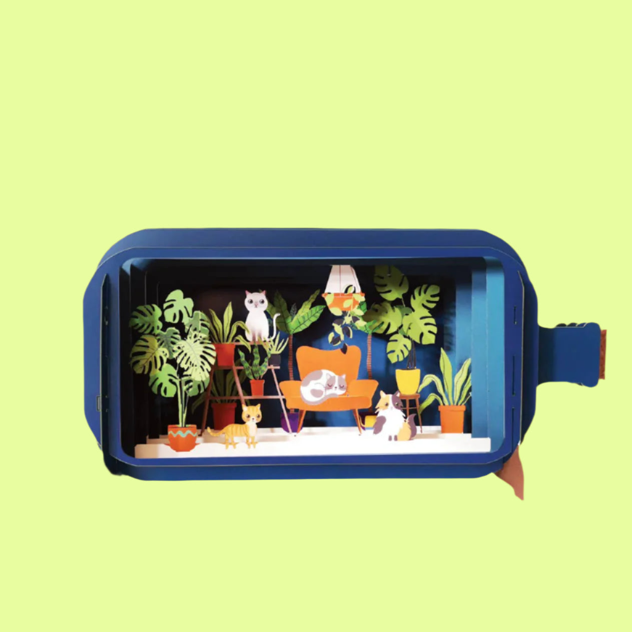 Greeting Card - Message in a Bottle Cats/Plants