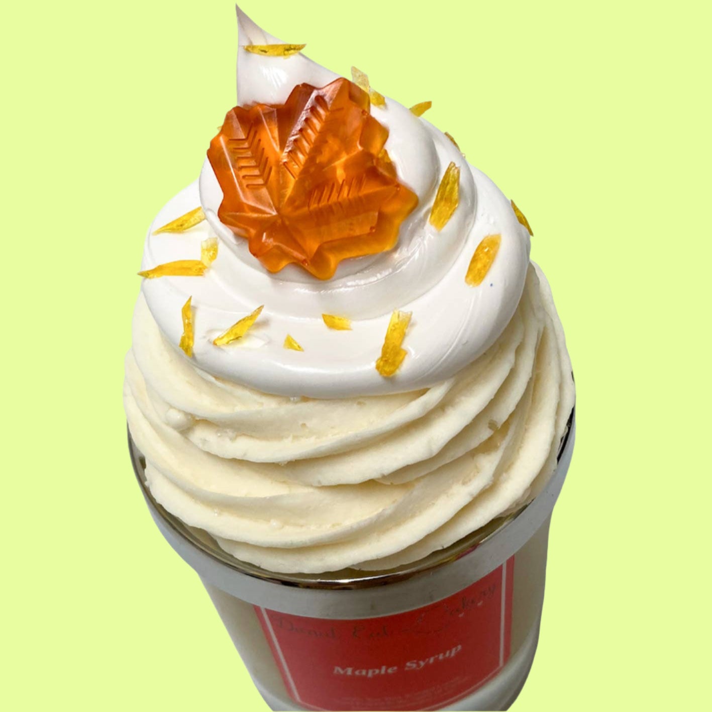 *Candle - Decorative Lid - Maple Syrup Cupcake