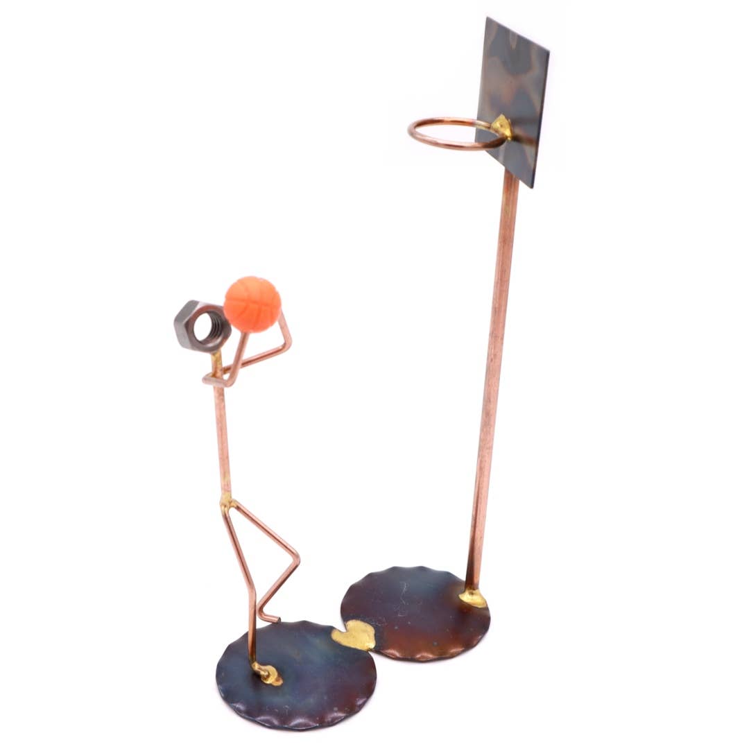 Metal Figurine - Basketball Jump Shot Man