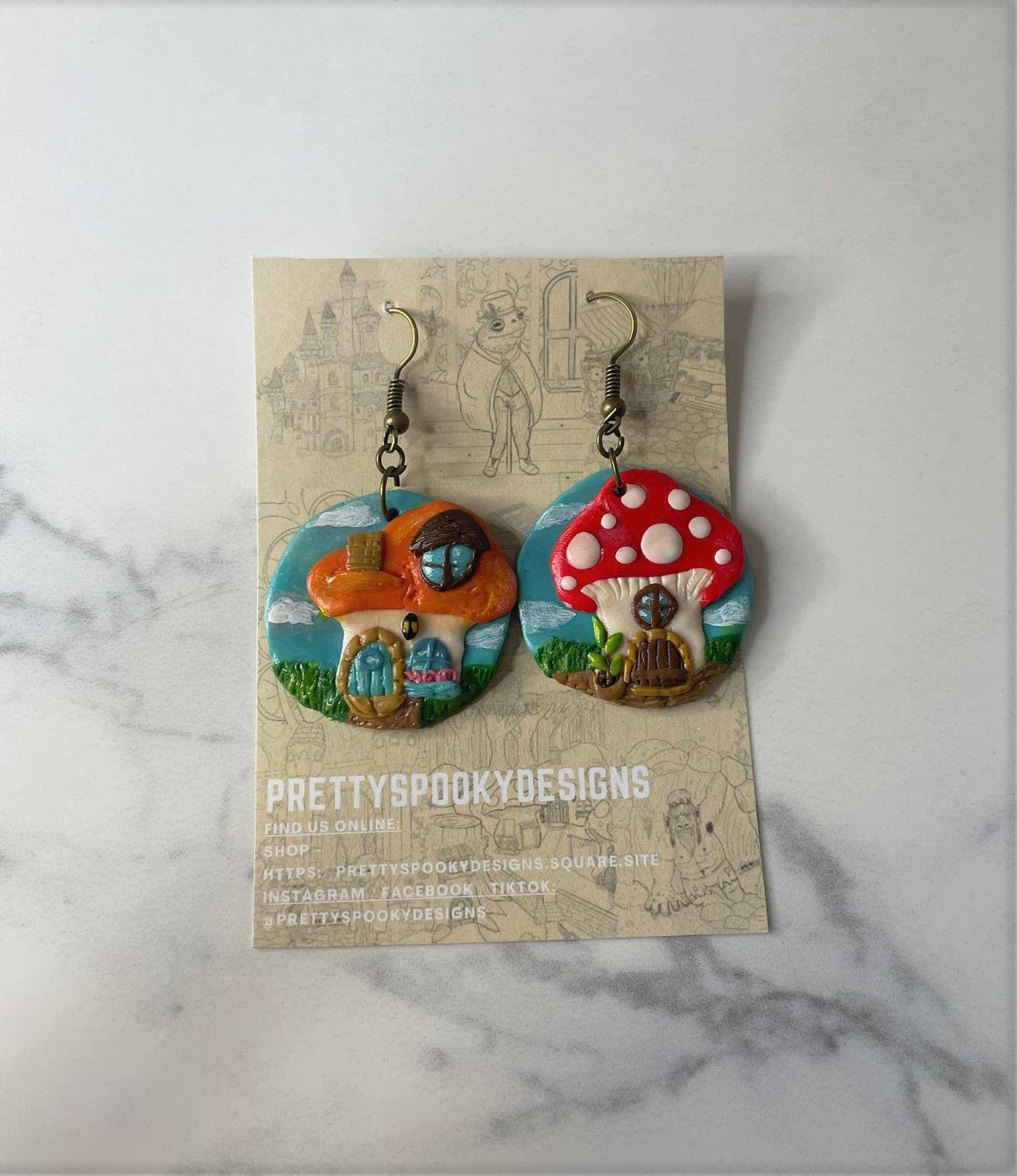 Earrings - Mushroom House