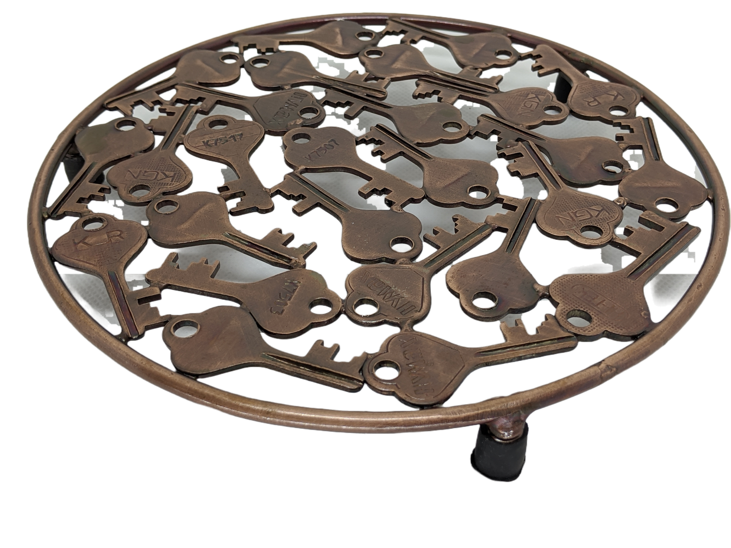 Trivet - Recycled Keys Copper
