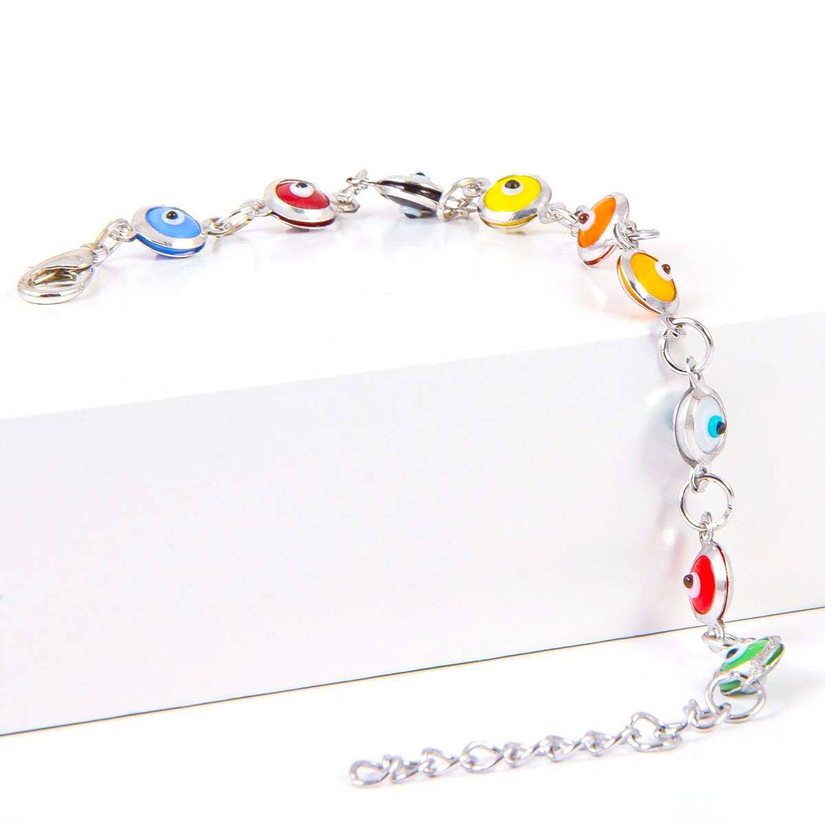 Bracelet - Rainbow Evil Eyes