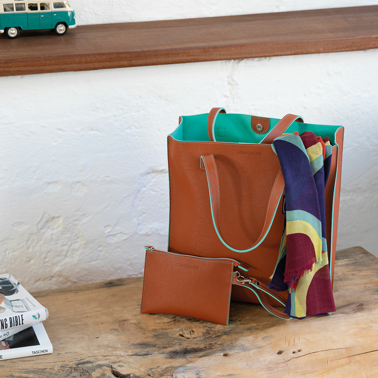 Bag - Tote with pouch 'spice'