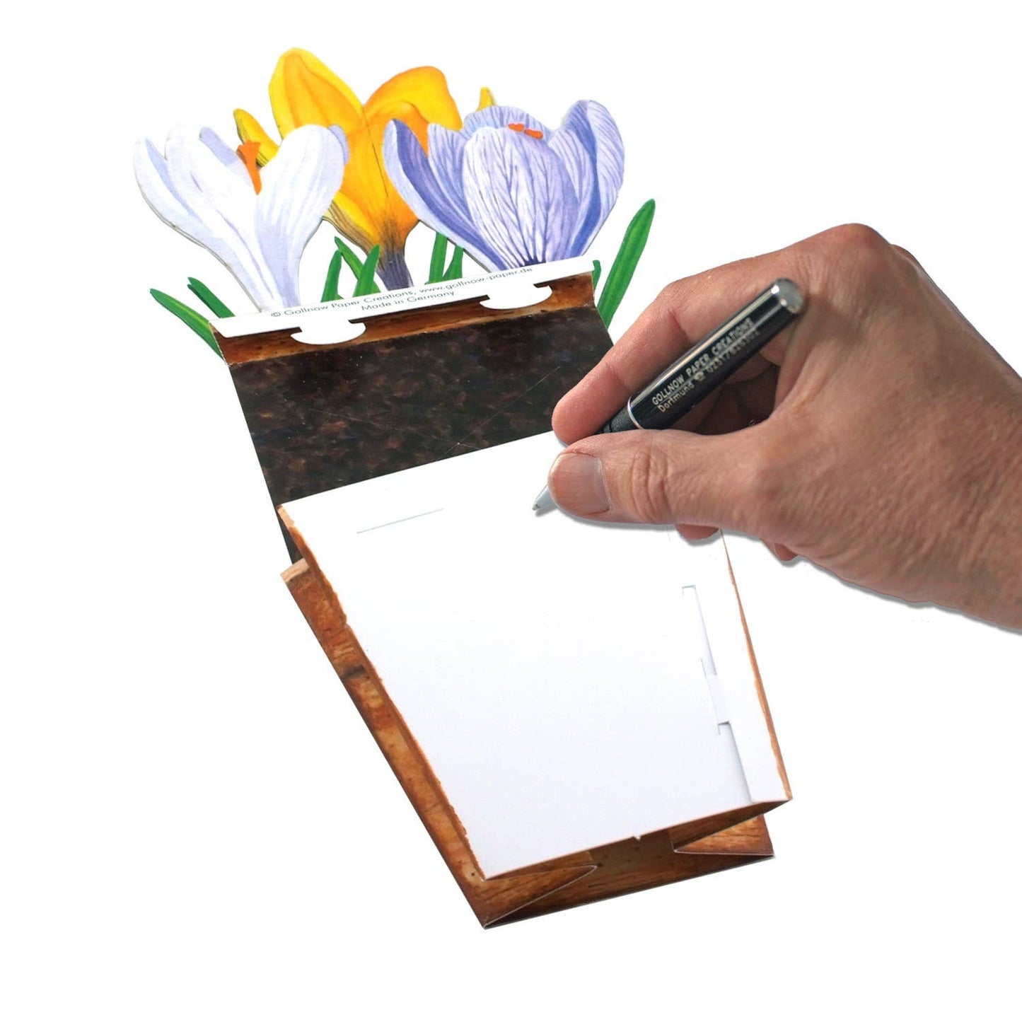 Greeting Card - 3D Crocuses