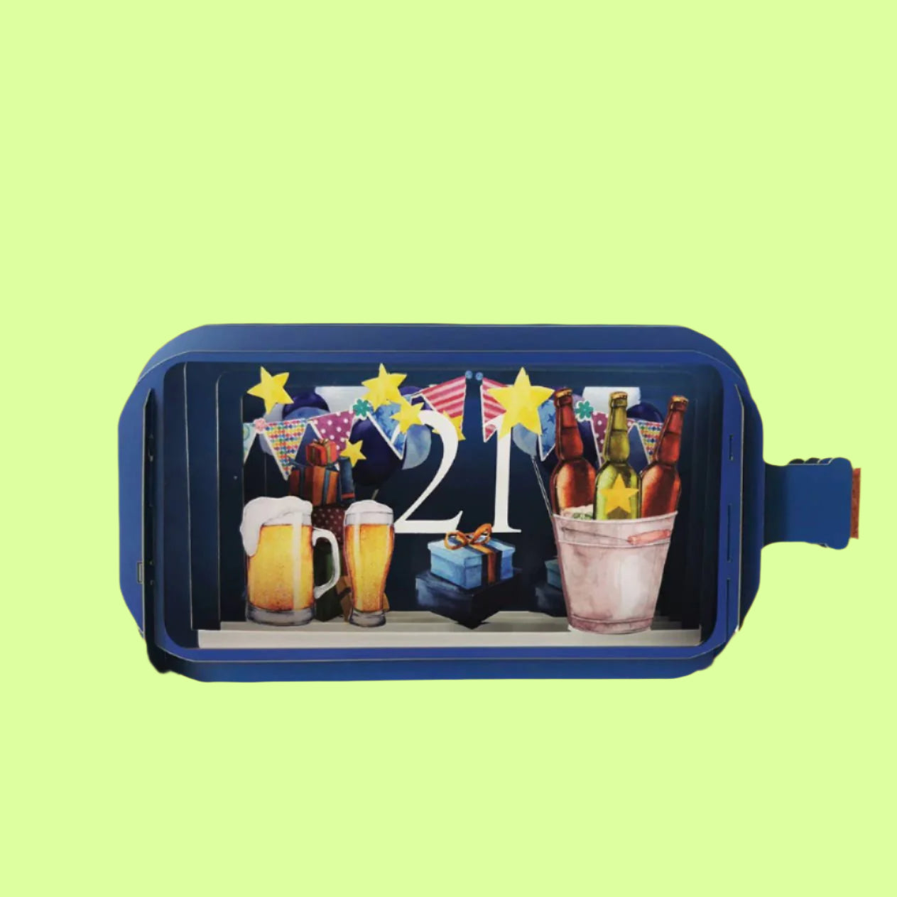 Greeting Card - Message in a Bottle Pop Up Beer 21